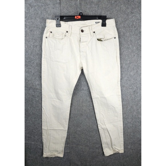 Todd Snyder Jeans Mens 33x32 (FITS 32 x 30.5) Ivory Cream Selvedge Japanese USA - Picture 1 of 11
